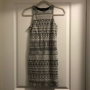Tribal print grey and white Hollister XS dress,